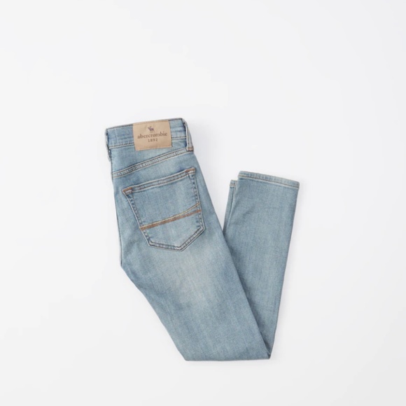 Abercrombie Boys Ultimate Stretch ripped super skinny jeans 15/16 slim pant NWT - Picture 2 of 12